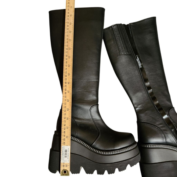 Demonia Shaker Black Platform Boots Womens Size 7 - Picture 11 of 12